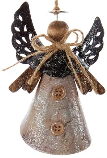 4.75" Rustic Angel Ornament