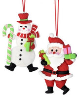 5" Claydough Santa/Snowman Ornament