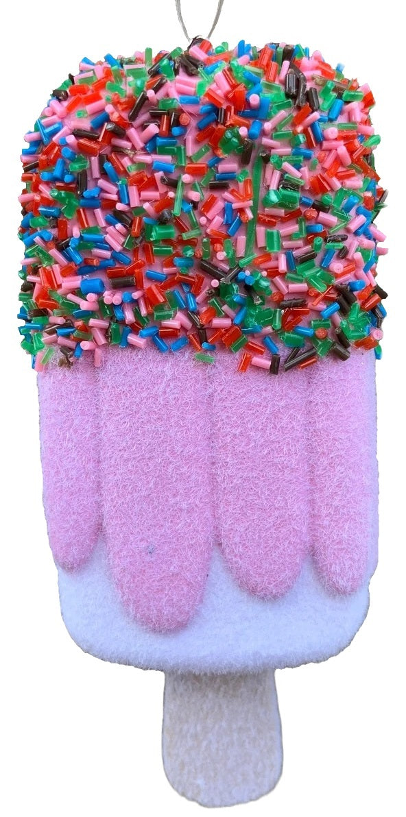 5" Plastic Popsicle with Sprinkles Ornament