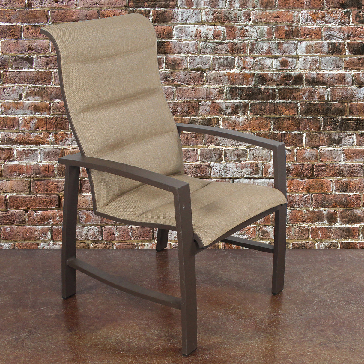 Horizon Brown Padded Sling Dining Set