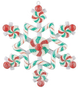 5.5" Peppermint Snowflake Ornament