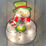 16" Snowman Shimmer Window Silhouette Decoration
