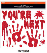 Halloween 11.5”x 12” Bloody Gel Clings