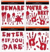 Halloween 11.5”x 12” Bloody Gel Clings