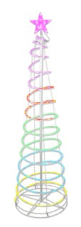 RGB Wire Spiral Tree Decoration with Dancing Lights