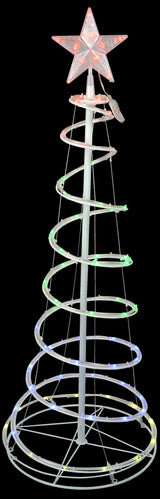 RGB Wire Spiral Tree Decoration with Dancing Lights