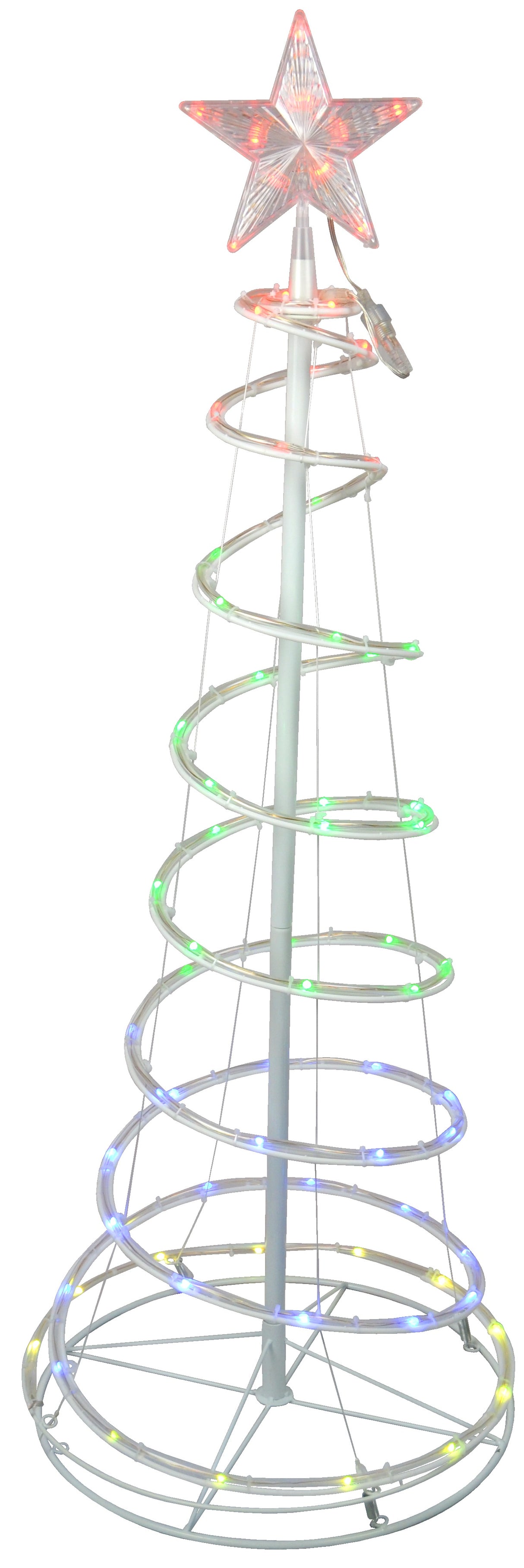 RGB Wire Spiral Tree Decoration with Dancing Lights