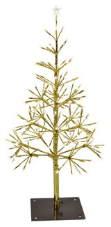 2.5' Shimmering Gold Tree with Warm White Twinkle LED Lights