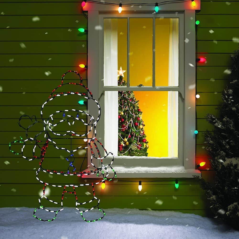 48" LED Animation Waving Santa Yard Decoration with Durable Steel Frame