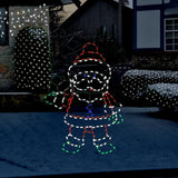 48" LED Animation Waving Santa Yard Decoration with Durable Steel Frame