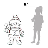 48" LED Animation Waving Santa Yard Decoration with Durable Steel Frame