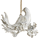 4.7" Plastic Dove Ornament
