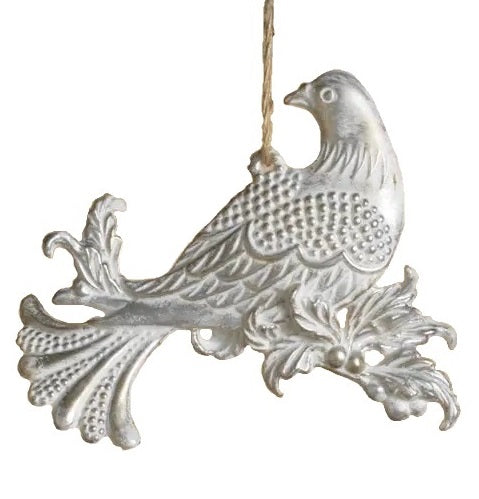 4.7" Plastic Dove Ornament