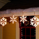 8-Function Warm White LED Snowflake Lights