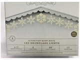 8-Function Warm White LED Snowflake Lights
