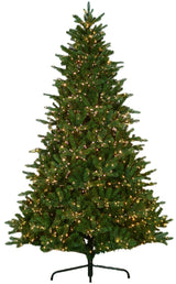 Artificial tree pre-lit with 18 function lights.