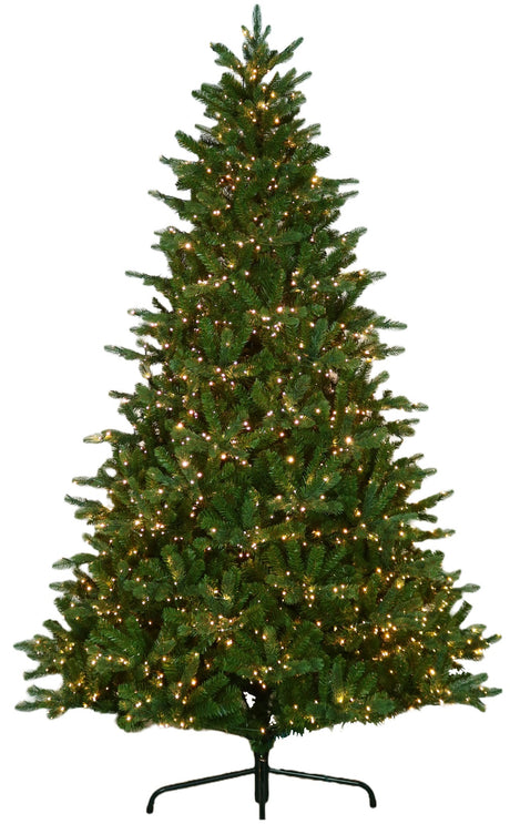 Artificial tree pre-lit with 18 function lights.