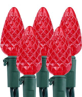 An up close look at red LED lights.