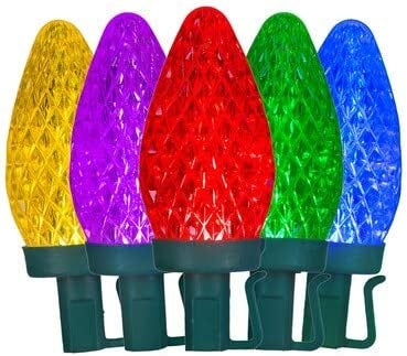 An up close look at multi-colored LED lights.