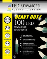 A box of 100 mini warm white LED lights.