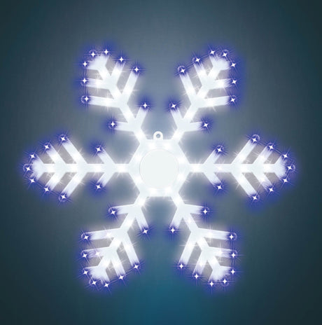 LED winter decoration pre-lit with Blue and Pure White lights.