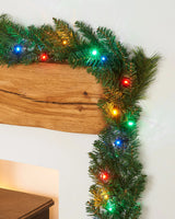 9' Pre-Lit Tiffany Christmas Garland