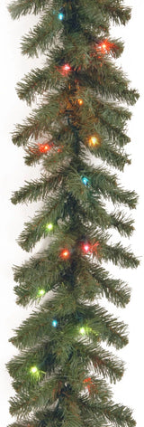 9' Pre-Lit Tiffany Christmas Garland
