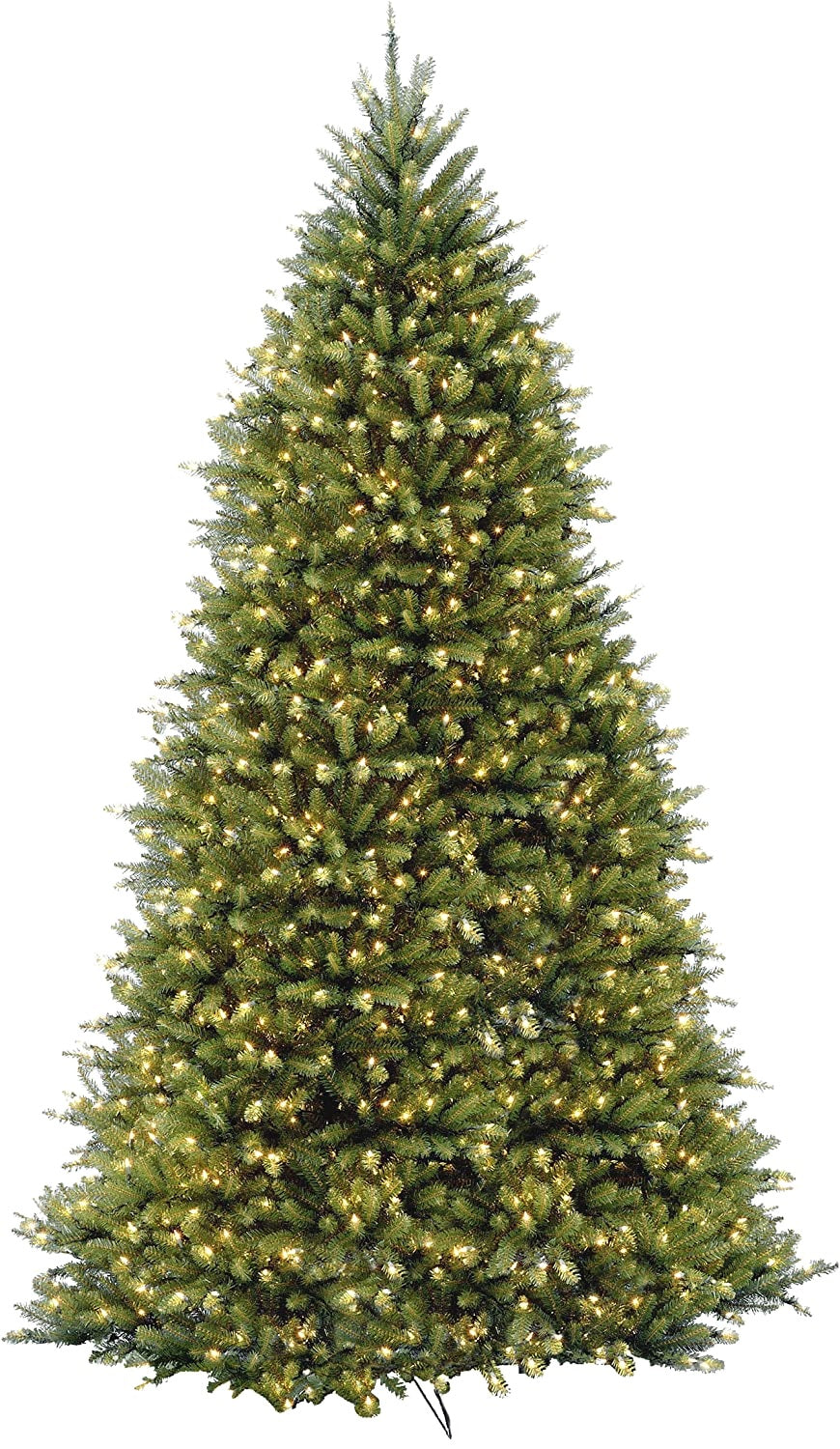 Artificial tree pre-lit with clear lights.