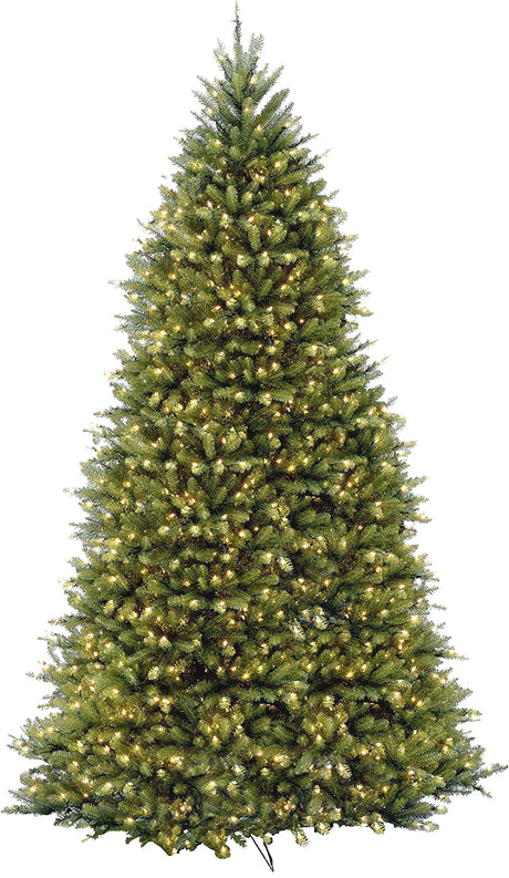Artificial tree pre-lit with clear lights.
