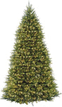 Artificial tree pre-lit with clear lights.