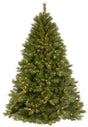 Artificial tree pre-lit with clear lights.