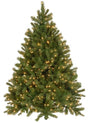 Artificial tree pre-lit with clear lights.