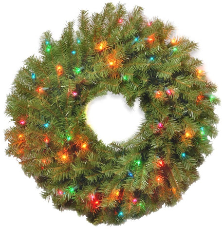 24" New Carrington Pre-Lit Wreath