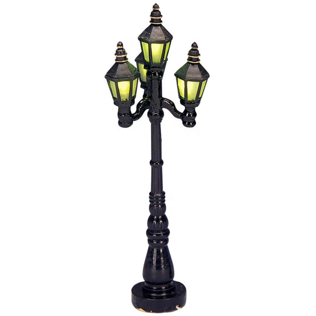 Plastic village accessory for a Lemax display. Designed to look like an old time-y lamppost.