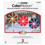 Set of 3 LightShow® Multi-Colored Christmas Lollipop Pathway Markers