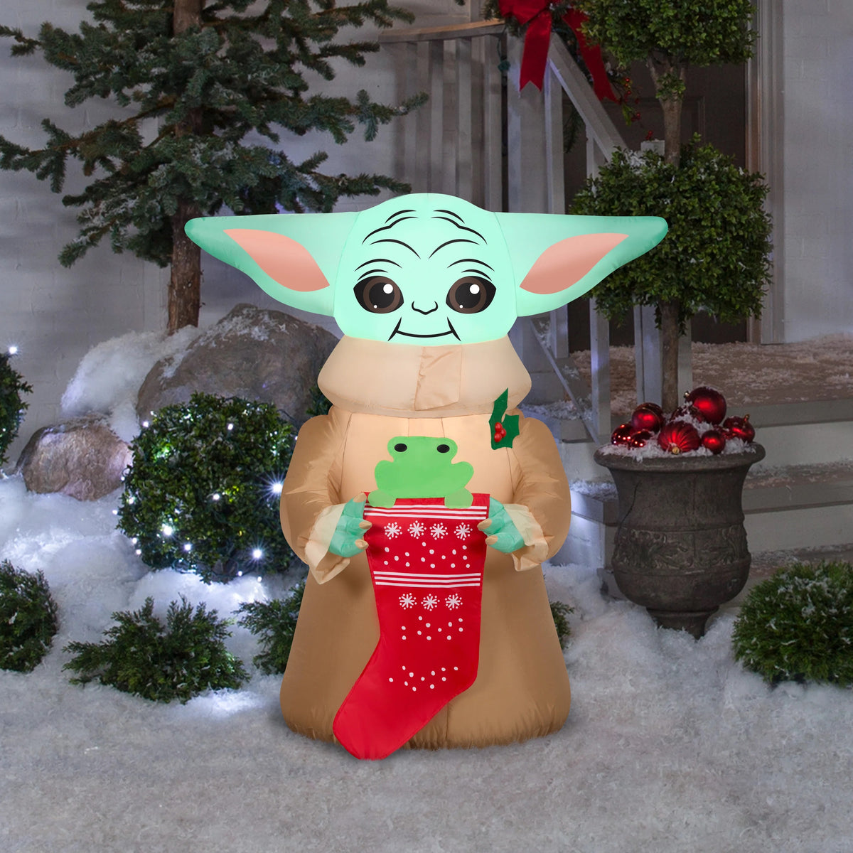 The Child with Frog in Stocking Airblown® Inflatable | Baby Yoda ...