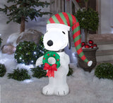 3.5' Gemmy Airblown® Outdoor Inflatable Snoopy with Wreath