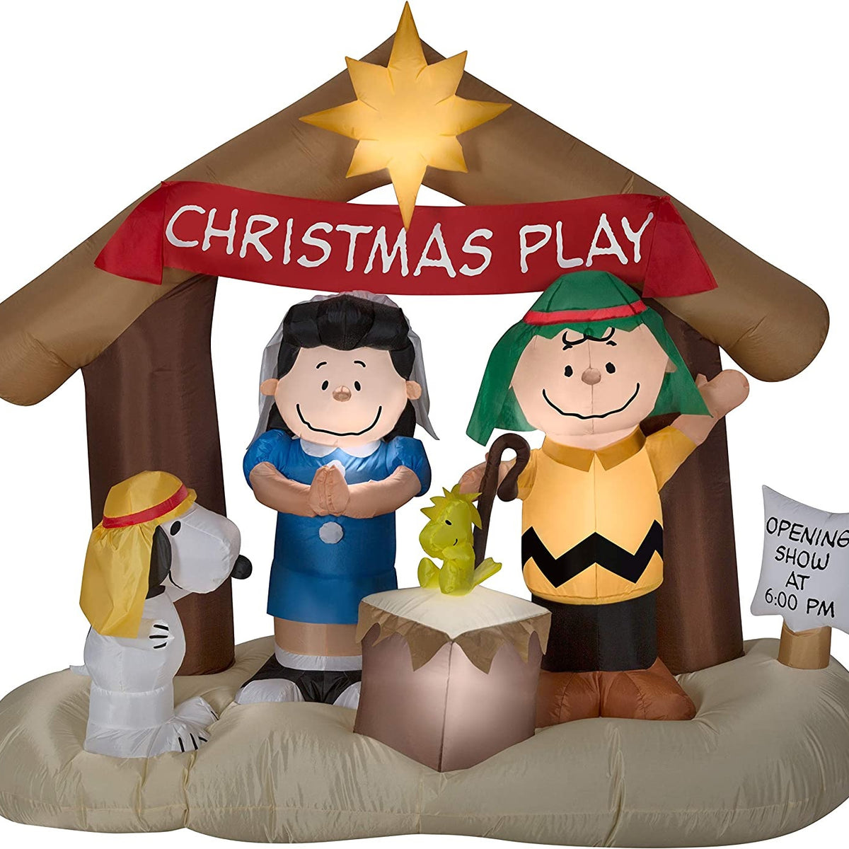Airblown Peanuts Nativity Scene Inflatable | Charlie Brown Christmas ...