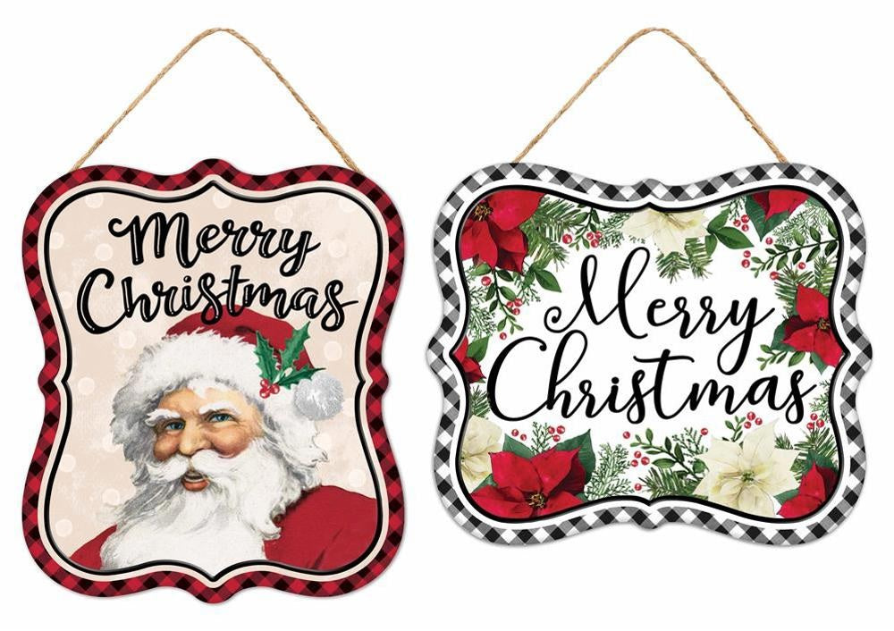 Hanging Christmas decorations. This image displays both options.