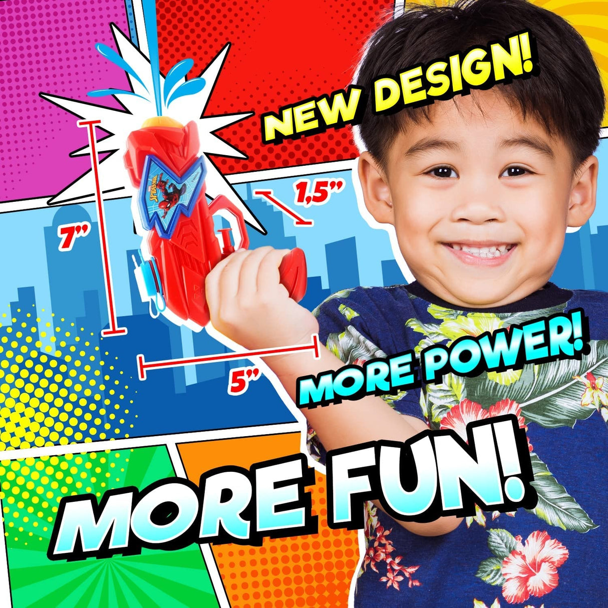 A Spiderman themed water gun.