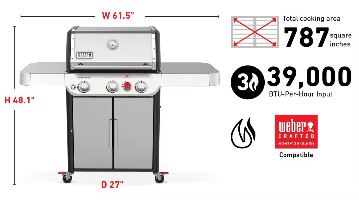 Weber Genesis S-325s Stainless Steel Grills