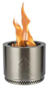 HotShot Traveler Portable Low Smoke 15" Round Wood-Burning Fire Pit with Carry Bag