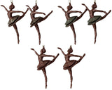 2-Pack of Glitter Ballerina Christmas Ornaments