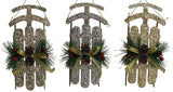 Rustic Glitter Sled Ornaments (Champagne/Gold/Silver)