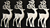 2-Pack of Shatterproof Glitter Deer Ornaments