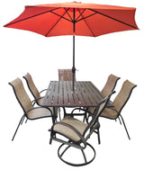 Dublin Brown Sling Patio Dining Sets