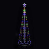 Pre-Lit Artificial Christmas Tree Sculpture with Multi-Colored LED Lights