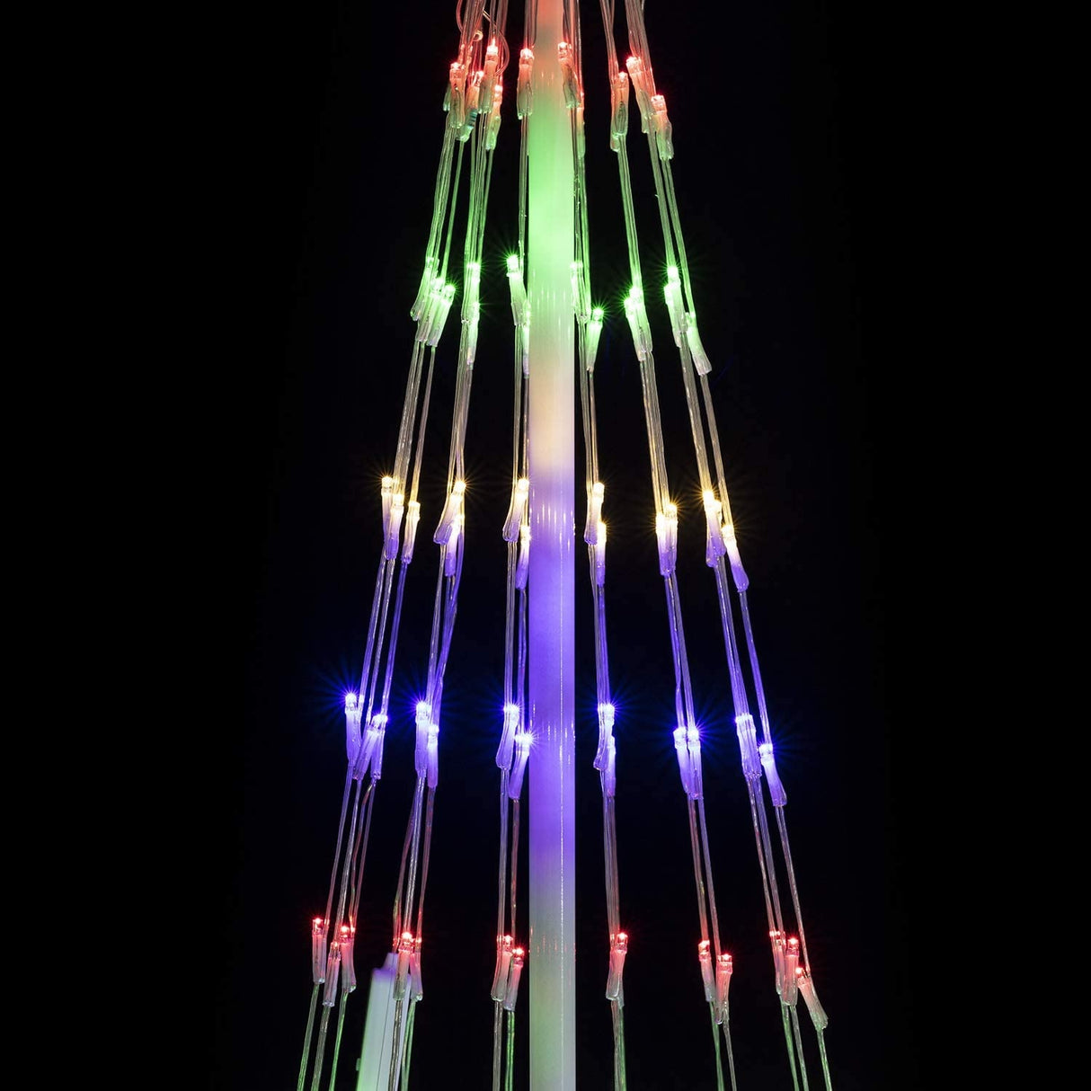 Pre-Lit Artificial Christmas Tree Sculpture with Multi-Colored LED Lights