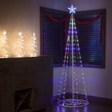 Pre-Lit Artificial Christmas Tree Sculpture with Multi-Colored LED Lights