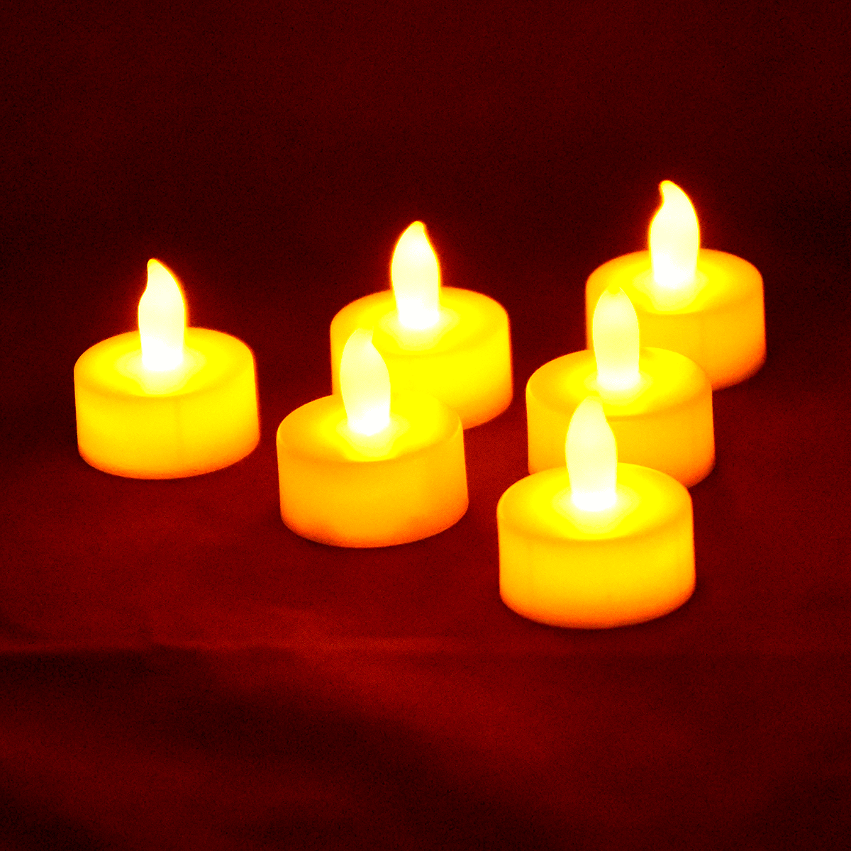 Pack of 6 LED Tea Lights | Flameless Candles